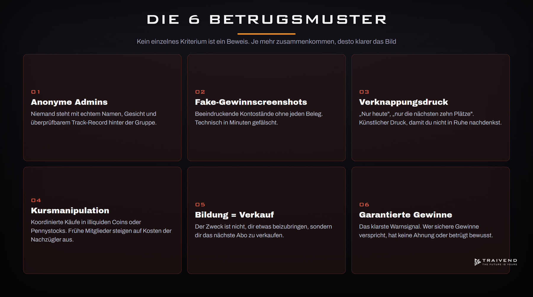 Typische Betrugsmuster in unseriösen Trading-Gruppen