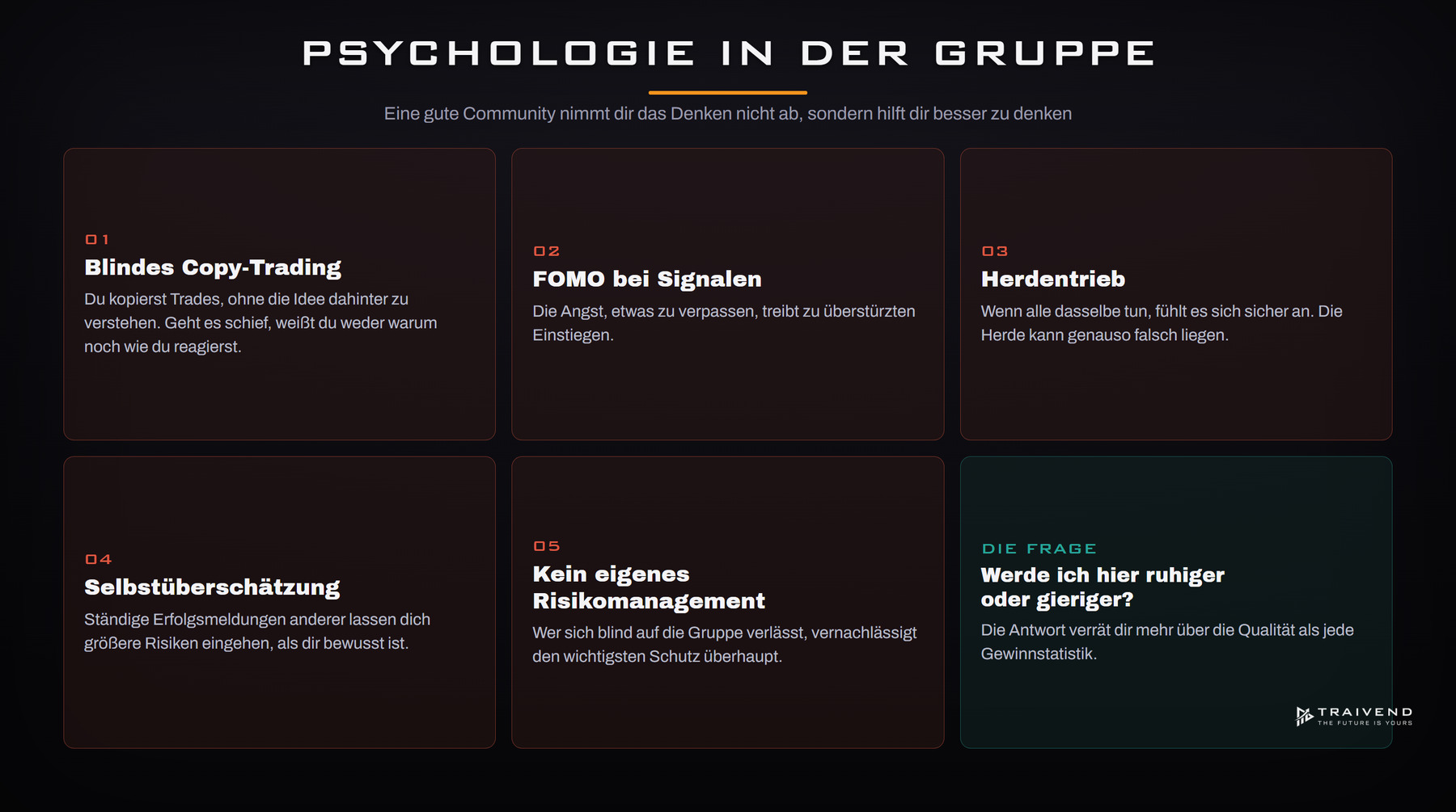Psychologische Fallen in Trading-Gruppen